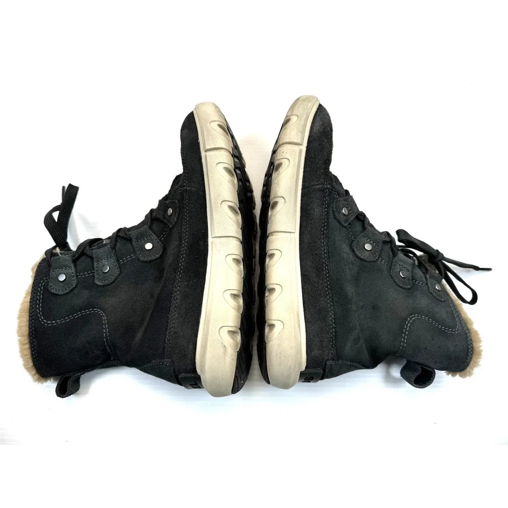 Sorel Explorer II Joan Faux‎ Fur Waterproof Boots Women 7 Lace-up Suede Ankle